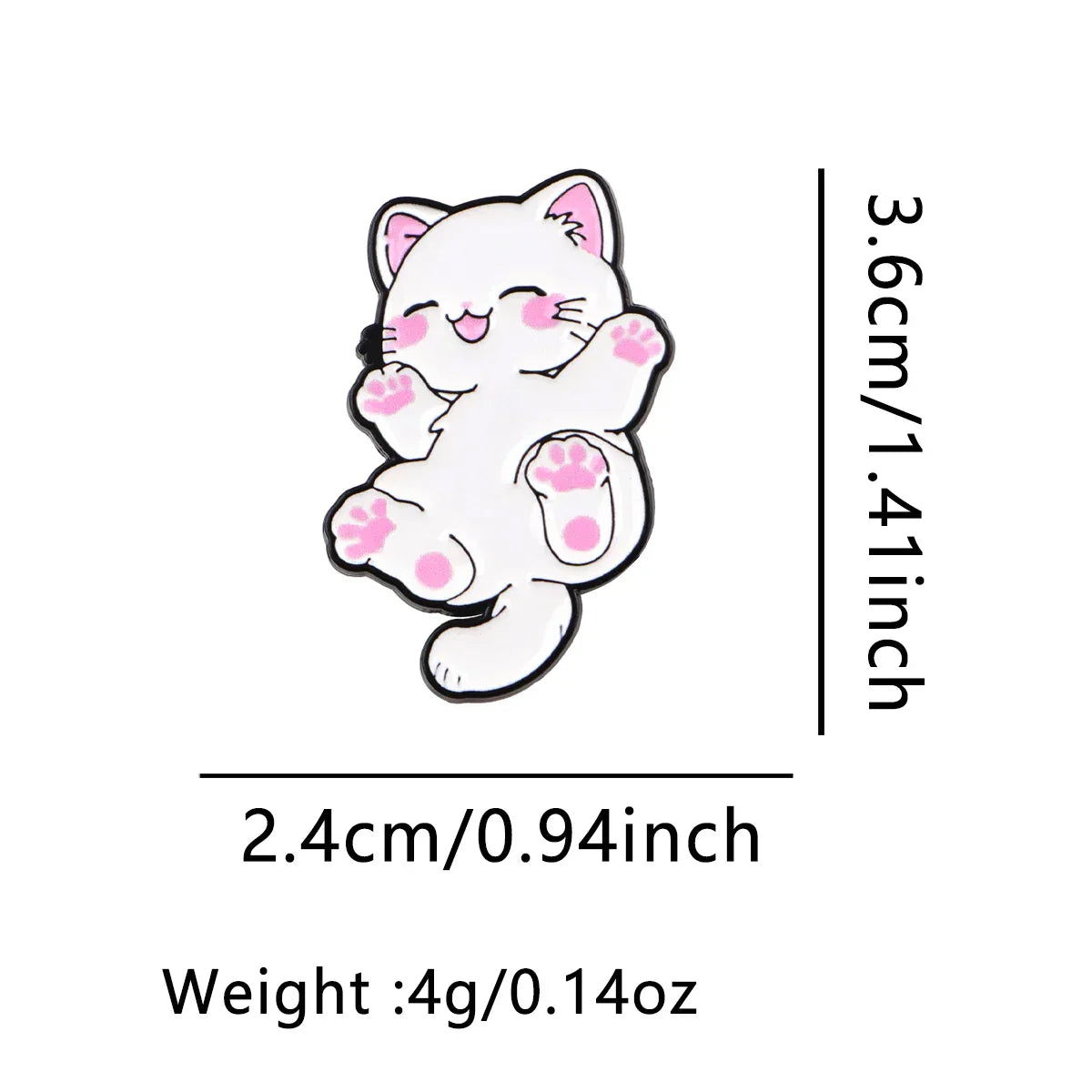 Kawaii Cat Enamel Pins Cartoon Brooches Badge Lapel Pins for Backpacks Bags Backpack Clothes Decoration Animal Jewelry