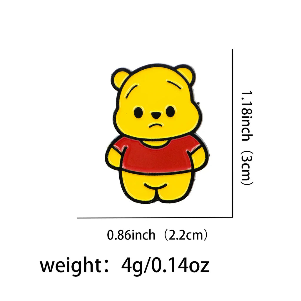 Cute Animal Enamel Pin Cartoon Brooches Pins Lapel Pins Badge on Backpack Clothing Accessories Anime Jewelry Friends