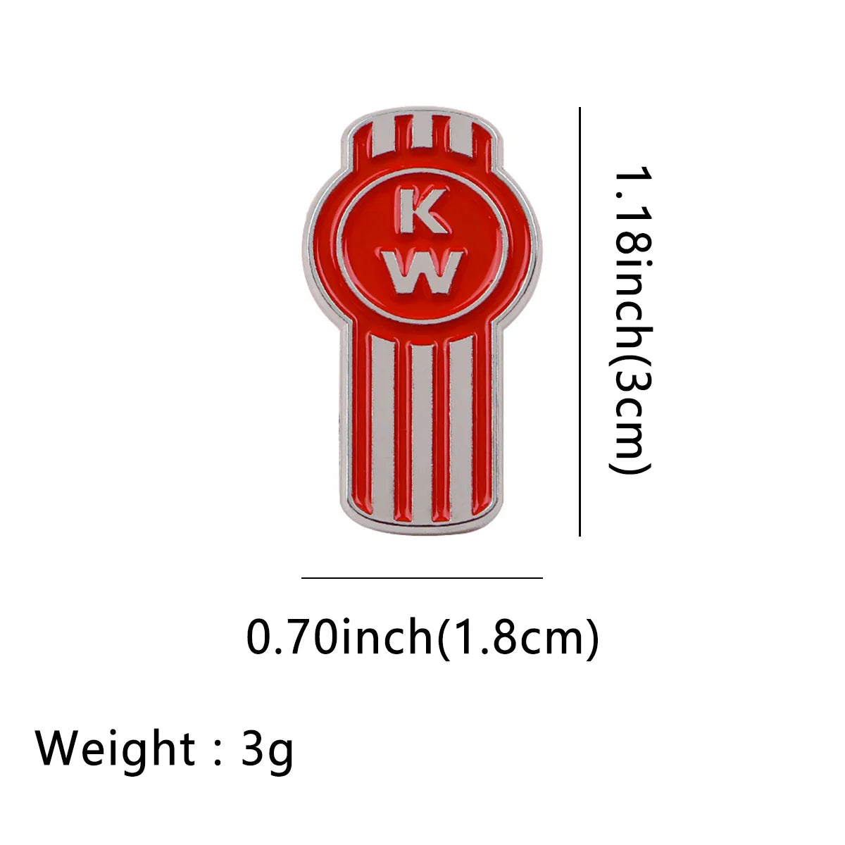 Kenworth Trucks KW Sign Emblem Logo Classic Car Enamel Pin 1 / 1