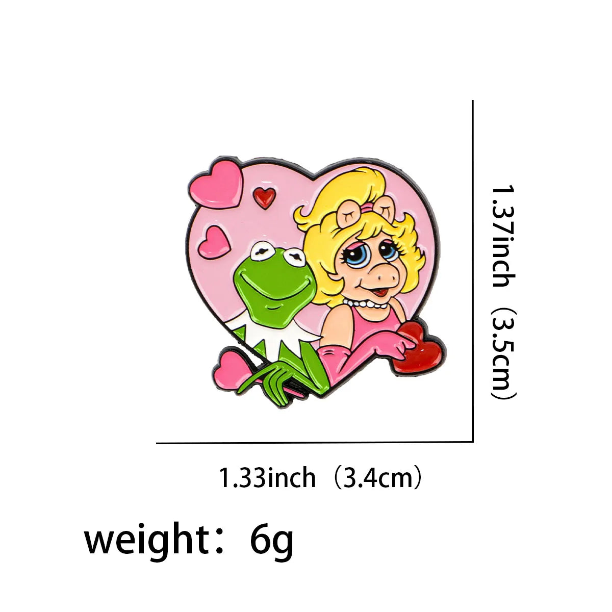 Kermit & Miss Piggy Enamel Pin 1