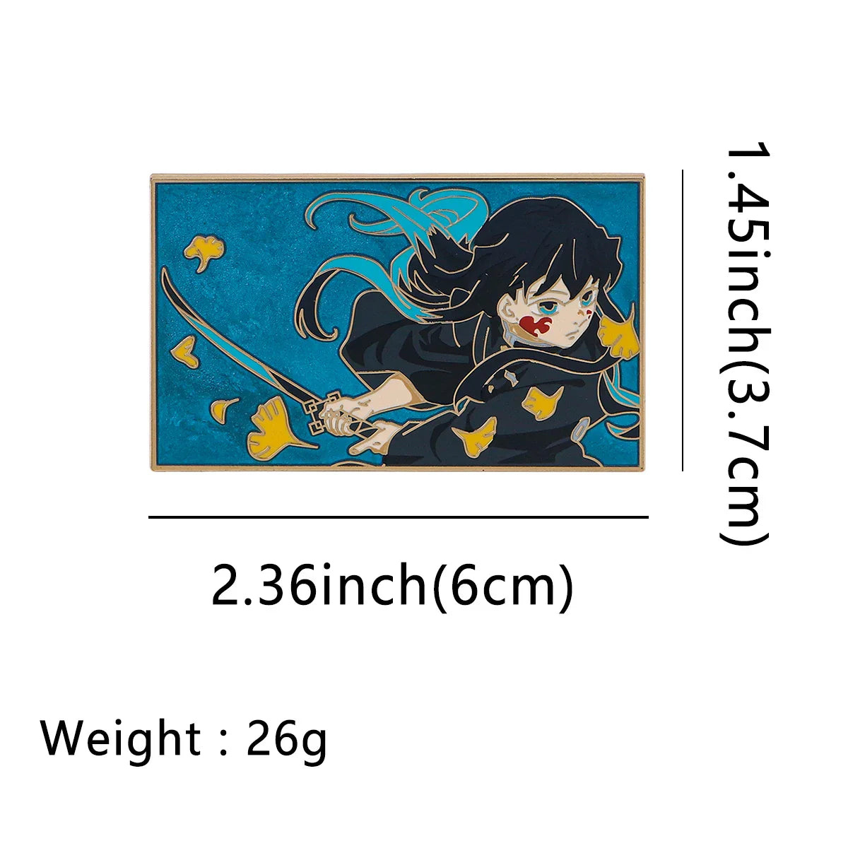 Kimetsu no Yaiba Muichiro Tokito Chibi Enamel Pin 1 / MULTI