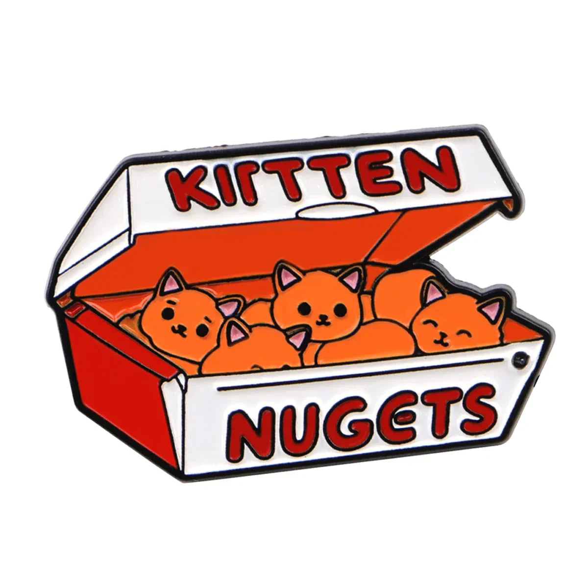 Cute ’Kitten Nuggets’ Enamel Pin Orange Cat Brooch Pines Lapel Pins Badge on Backpack Clothing Accessories Fashion