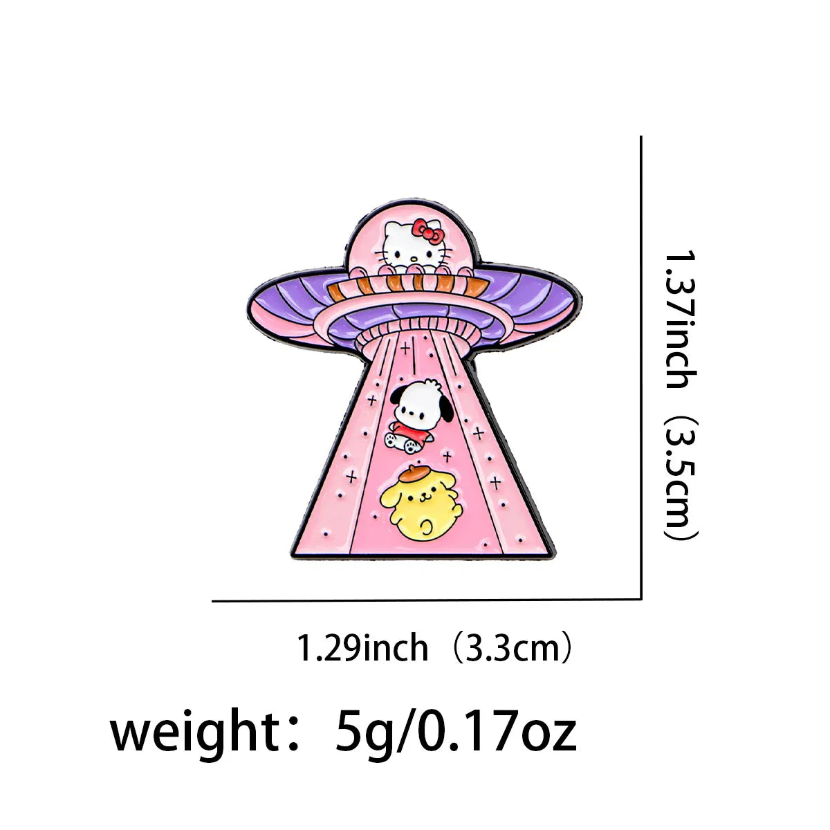 UFO Enamel Pin Cartoon Anime Brooch Pines Lapel Pins Badge on Backpack Clothing Accessories Fashion Jewelry Friends
