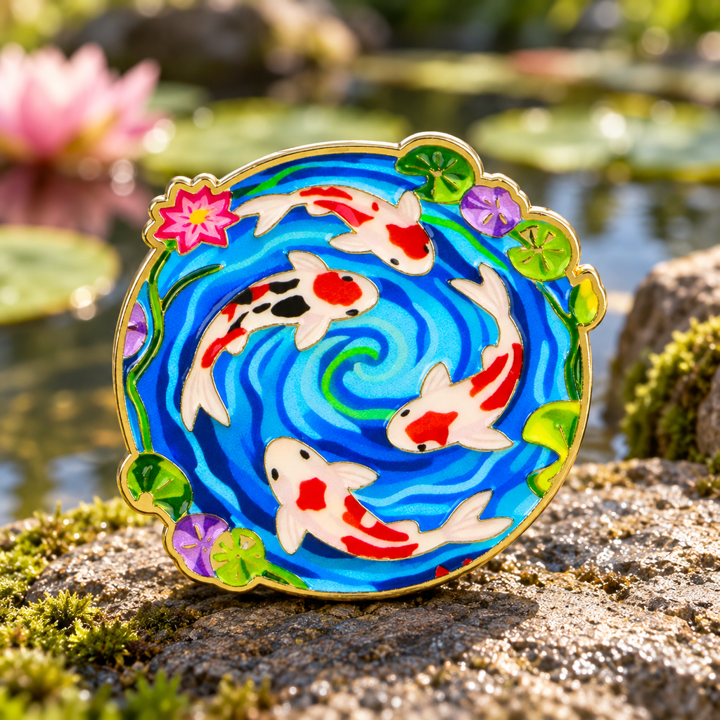 Koi Fish Pin – décor de bassin japonais