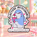 Lactose Intolerant but Irresponsible Shark Pin at ice cream parlor