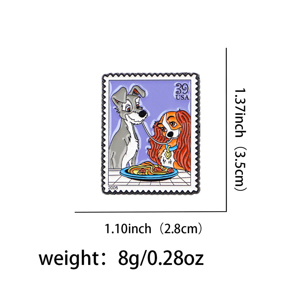 Cartoon Dog Enamel Pin Cute Brooch Pines Lapel Pins Badge on Backpack Clothing Accessories Animal Jewelry Collection