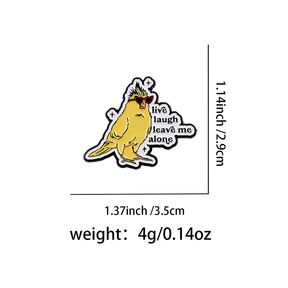 leave me alone Enamel Pin Lapel Pins for Backpacks Cartoon Parrot Brooches for Women Funny Jewelry Accessories Friends