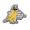 leave me alone Enamel Pin Lapel Pins for Backpacks Cartoon Parrot Brooches for Women Funny Jewelry Accessories Friends