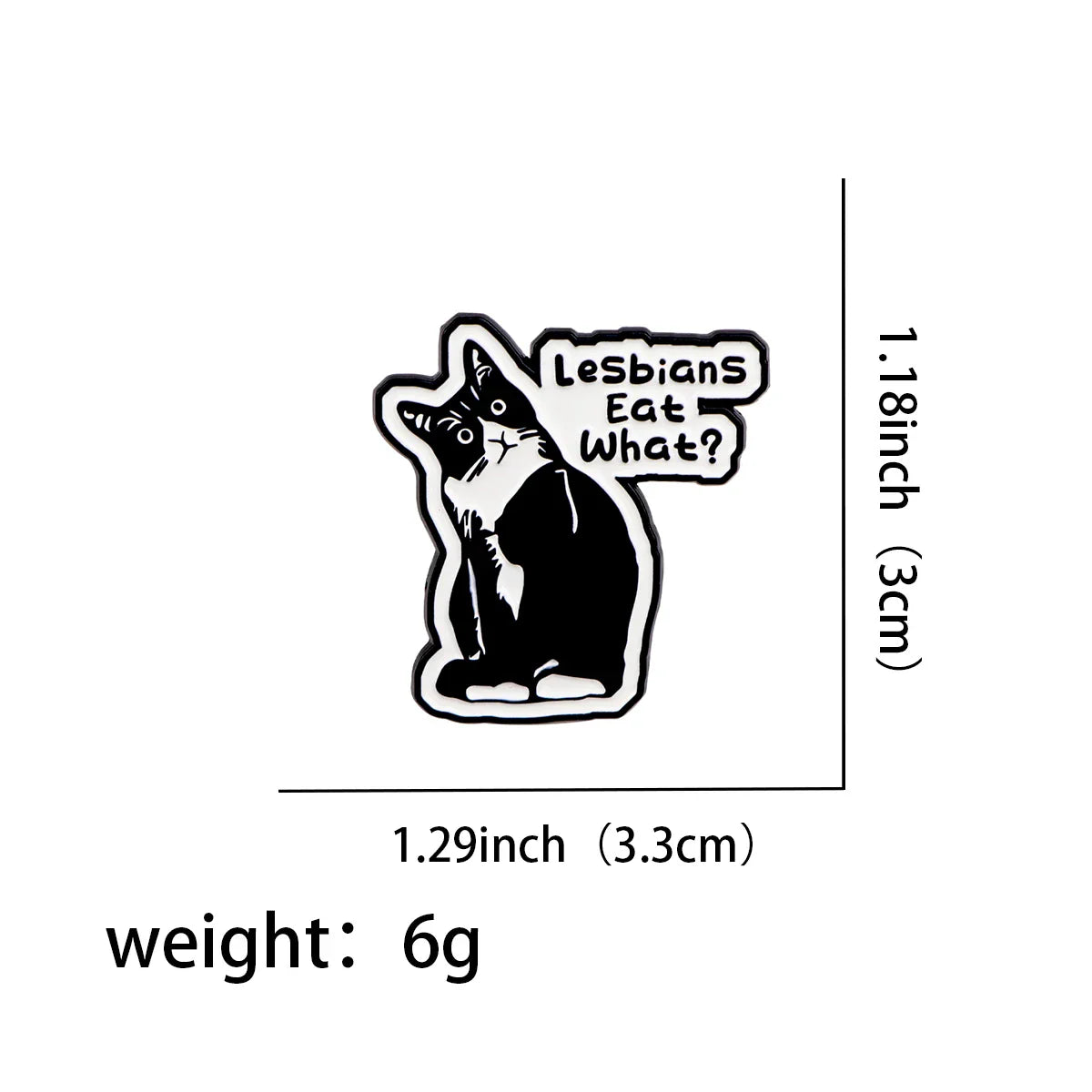 Lesbians Eat What? Enamel Pin 1