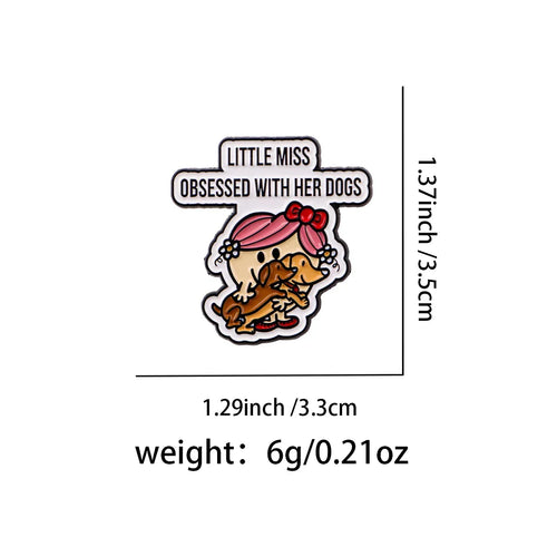 Cute Girls Enamel Pin Lapel Pins for Backpacks Cartoon Brooches for Women Fashion Jewelry Accessories Friends Gift - 1