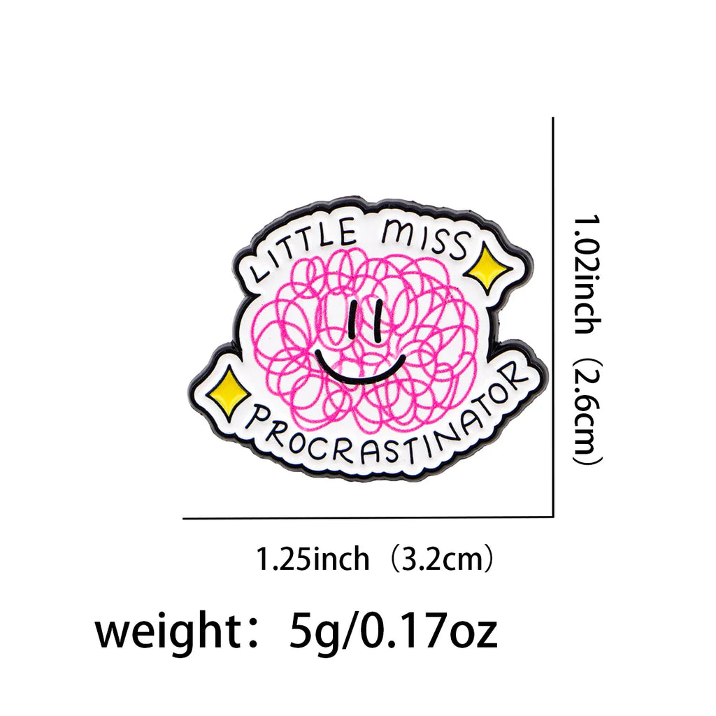 Little Miss Procrastinator Enamel Pin 1