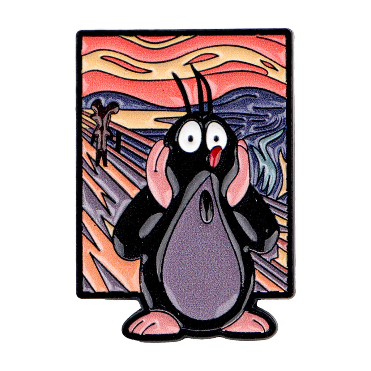 Cute Little Mole Enamel Pin Art Oil Painting Brooches Lapel Pins Badge on Backpack Clothing Accessories Animal Jewelry