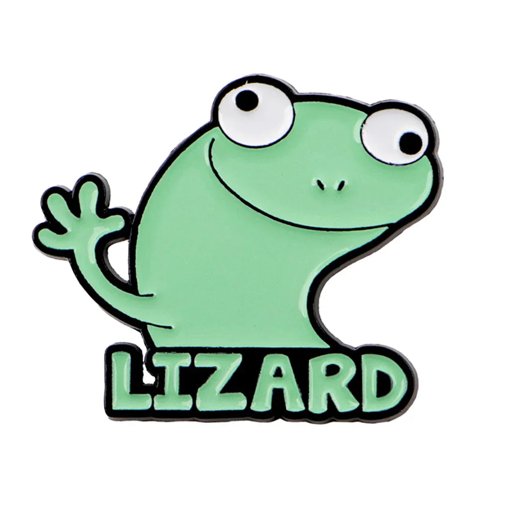 Lizard Enamel Pin Cute Animal Brooch Pines Lapel Pins Badge on Backpack Clothing Accessories Funny Jewelry Friends