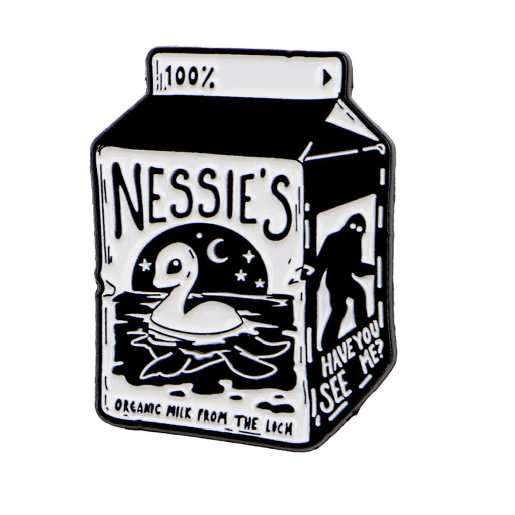 Monster Milk Cartoon Enamel Pin Cute Brooches Hat Lapel Pins Badge on Backpack Clothing Accessories Funny Jewelry