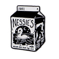 Monster Milk Cartoon Enamel Pin Cute Brooches Hat Lapel Pins Badge on Backpack Clothing Accessories Funny Jewelry