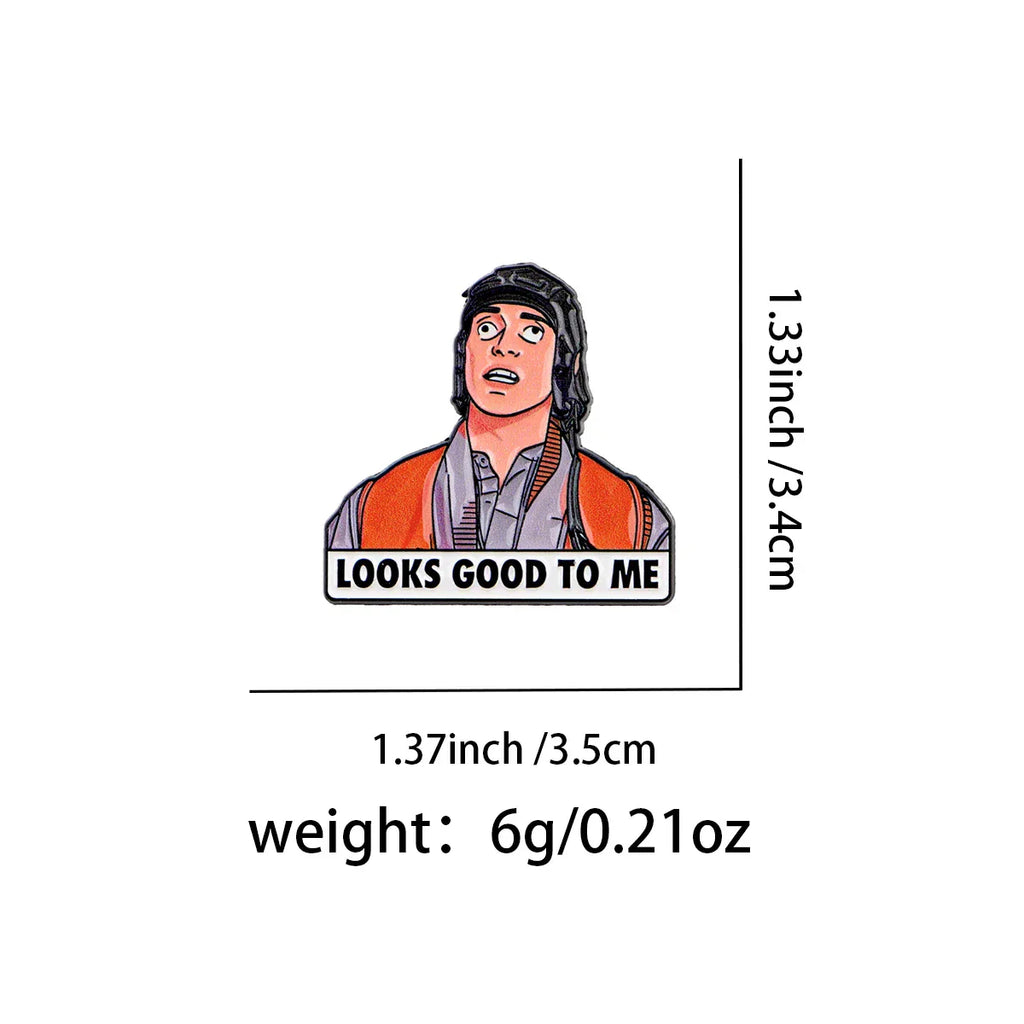 Funny ’Looks Good to Me’ Enamel Pin Lapel Pins for Backpacks Brooches for Women Fashion Jewelry Accessories Friends