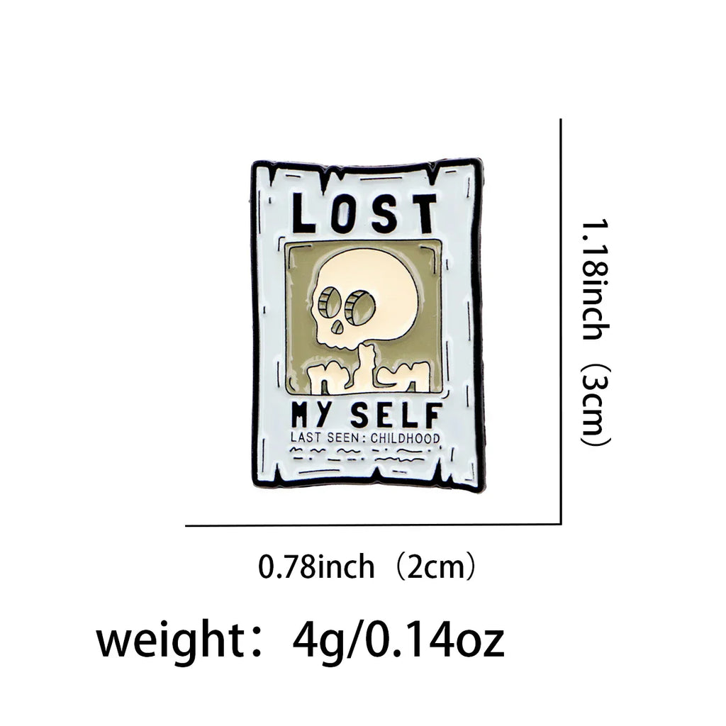 Skeleton Art Enamel Pin Cartoon Skull Brooches Quotes Badge on Backpack Clothing Accessories Fashion Jewelry Friends