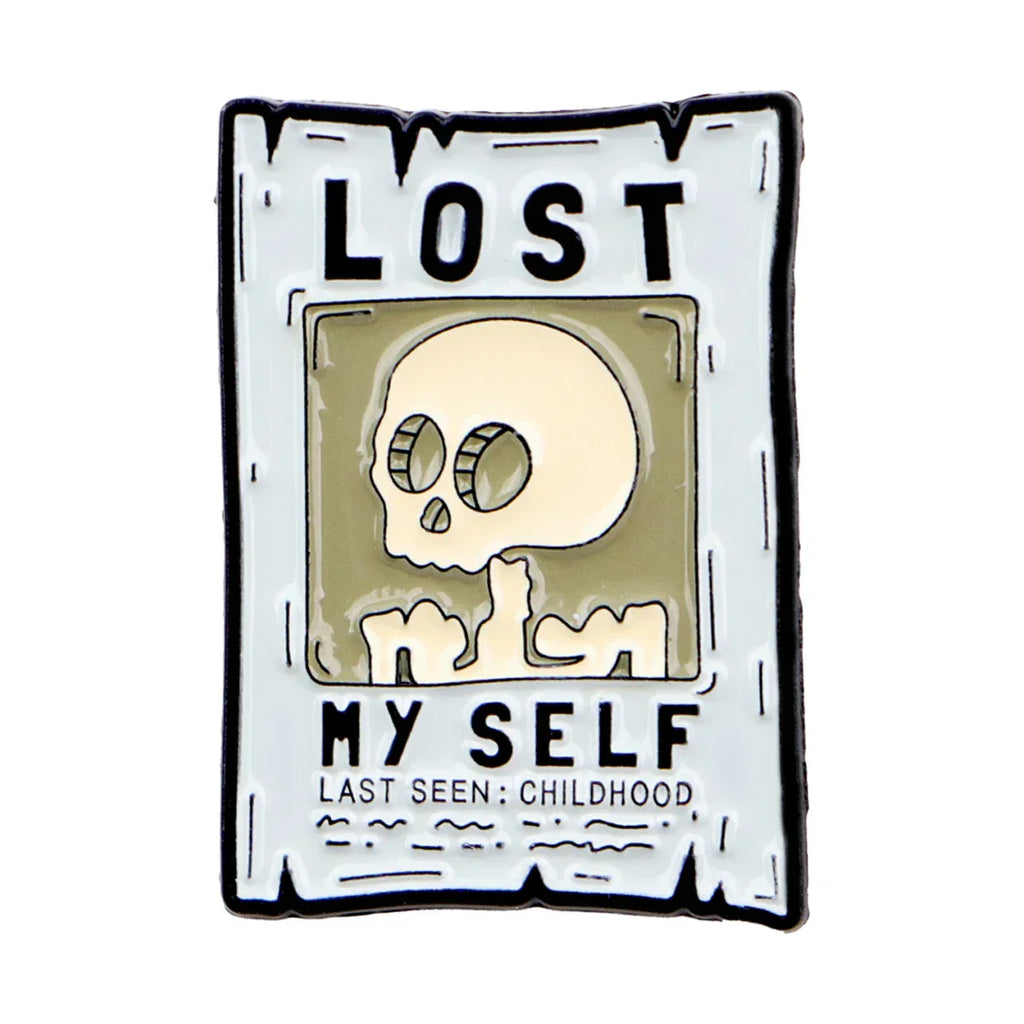 Skeleton Art Enamel Pin Cartoon Skull Brooches Quotes Badge on Backpack Clothing Accessories Fashion Jewelry Friends