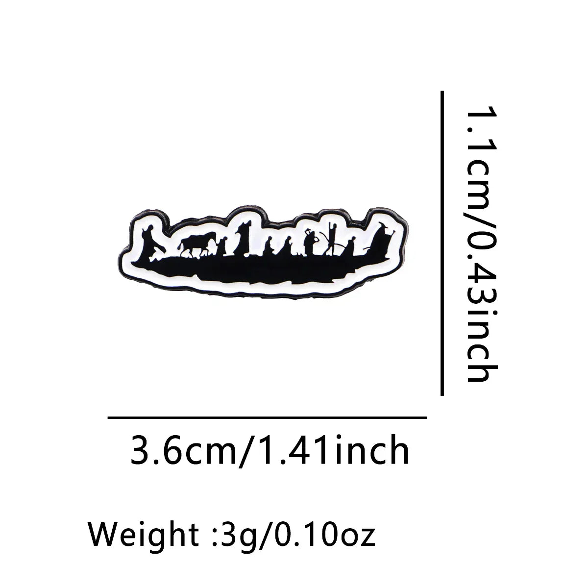 Movie Enamel Pin Black Brooch Pines Lapel Pins Badge on Backpack Clothing Accessories Fashion Jewelry Friends Gifts - 1