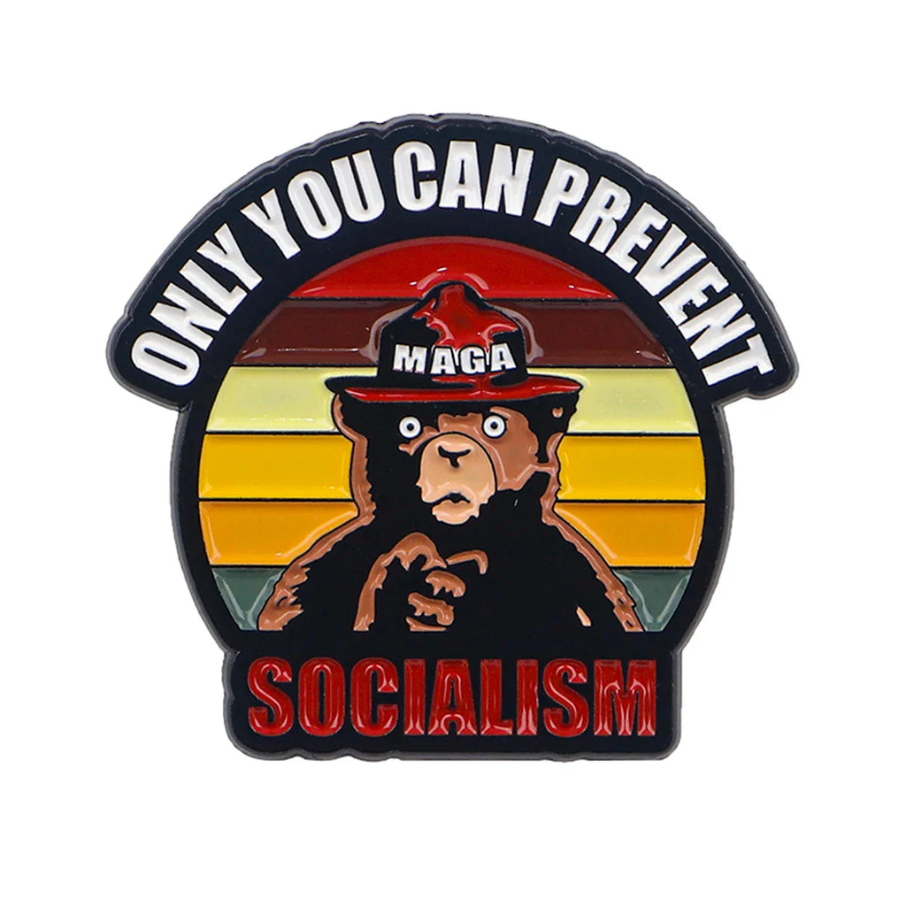 MAGA Socialism Enamel Pin 1
