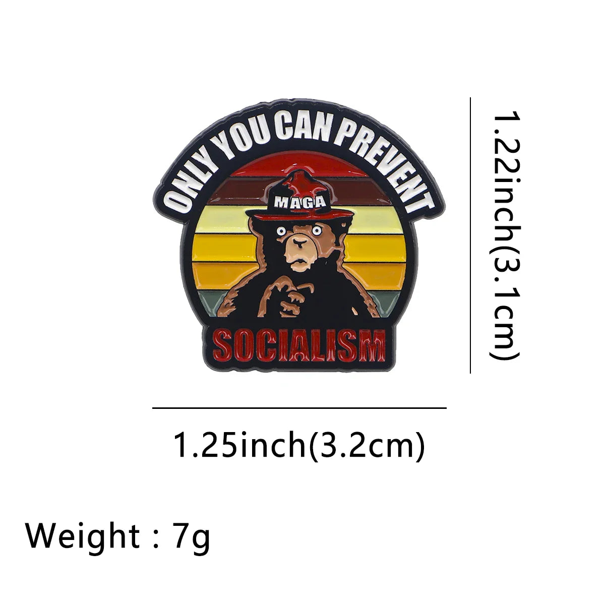 MAGA Socialism Enamel Pin 1