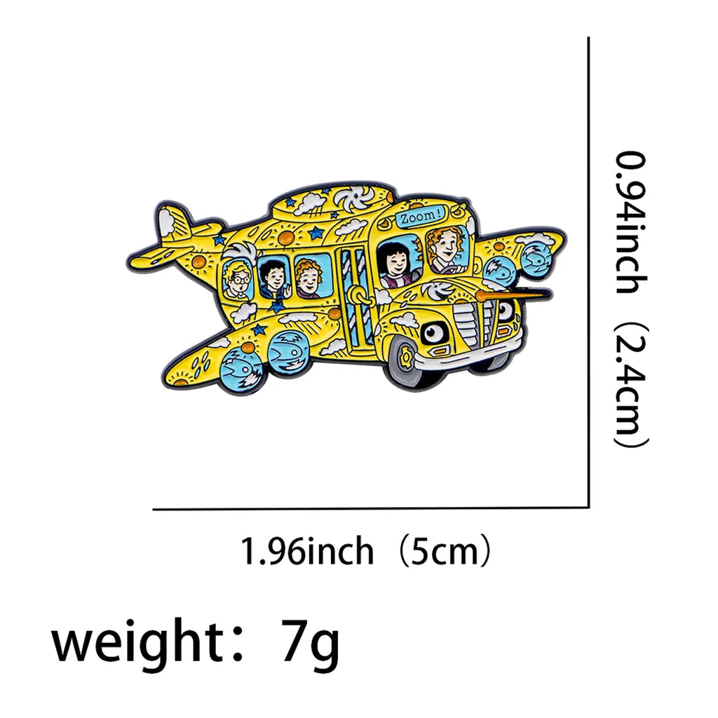 Magic Flying School Bus Enamel Pin 1