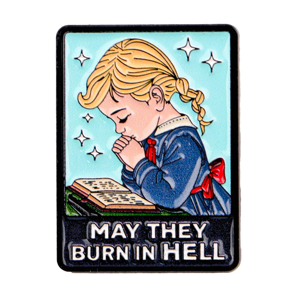 Prayer Girl Enamel Pin Humorous Brooch Pines Lapel Pins Badge on Backpack Clothing Accessories Fashion Jewelry Friends