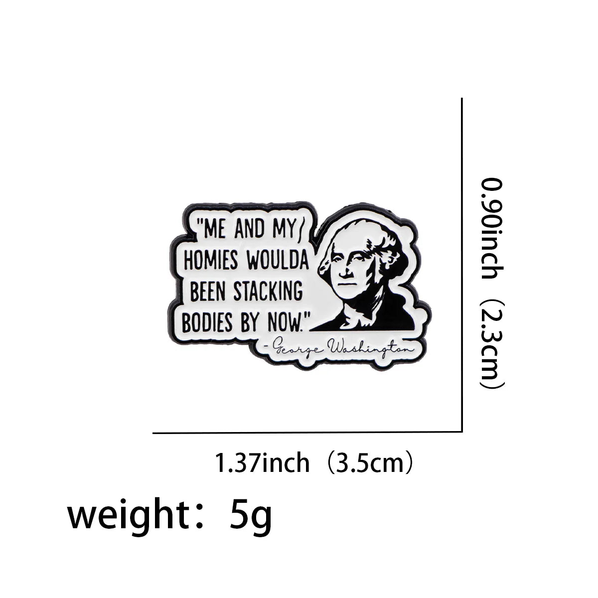 ’ME AND MY/HOMIES WOULDA BEEN STACKING BODIES BY NOW’ Enamel Pin 1 / MULTI