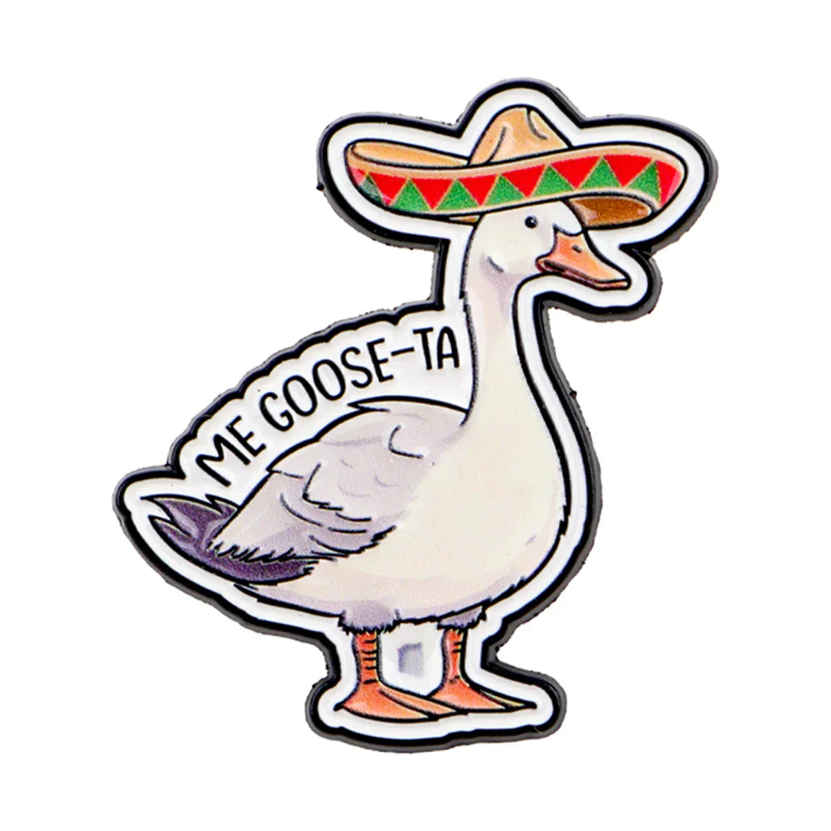 Mexican Funny Spanish Goose Enamel Pin Lapel Pins for Backpacks Brooches for Women Animal Jewelry Accessories Friends
