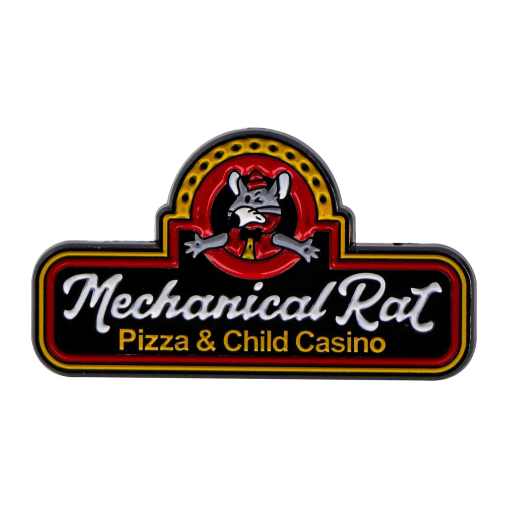 Mechanical Rat Pizza and Child Casino Enamel Pin 1