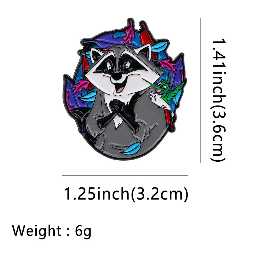 Meeko And Flit Raccoon Enamel Pin 1 / MULTI