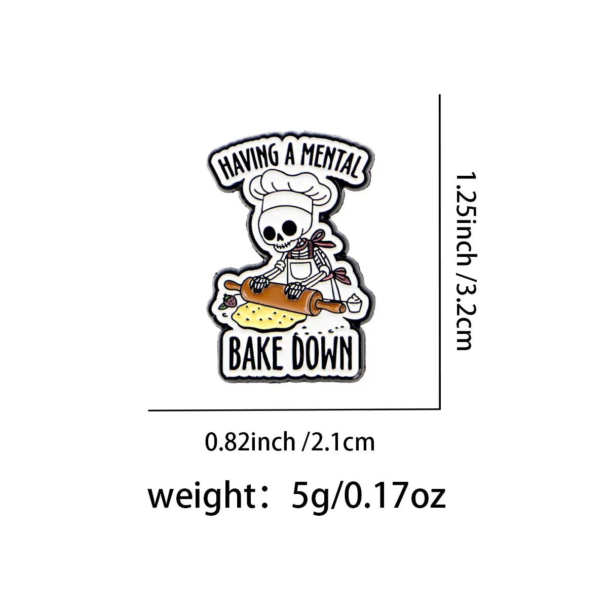 Mental Health Enamel Pin Skeleton Quotes Brooch Pines Lapel Pins Badge Clothing Accessories Halloween Jewelry Friends