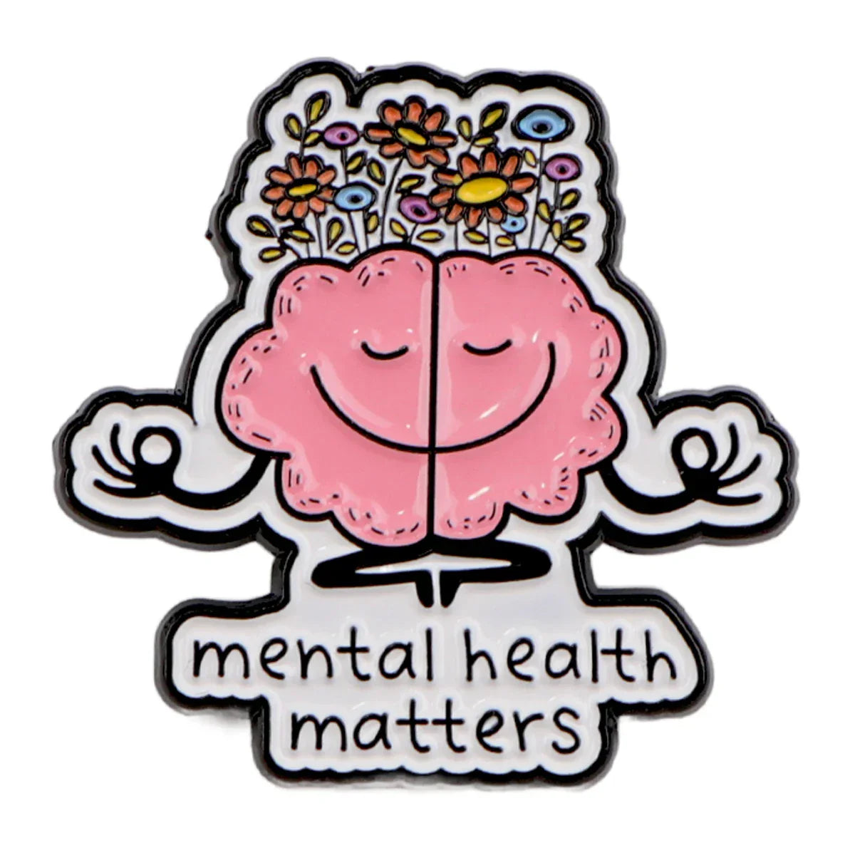 Mental Health Matters Brain Enamel Pin 1