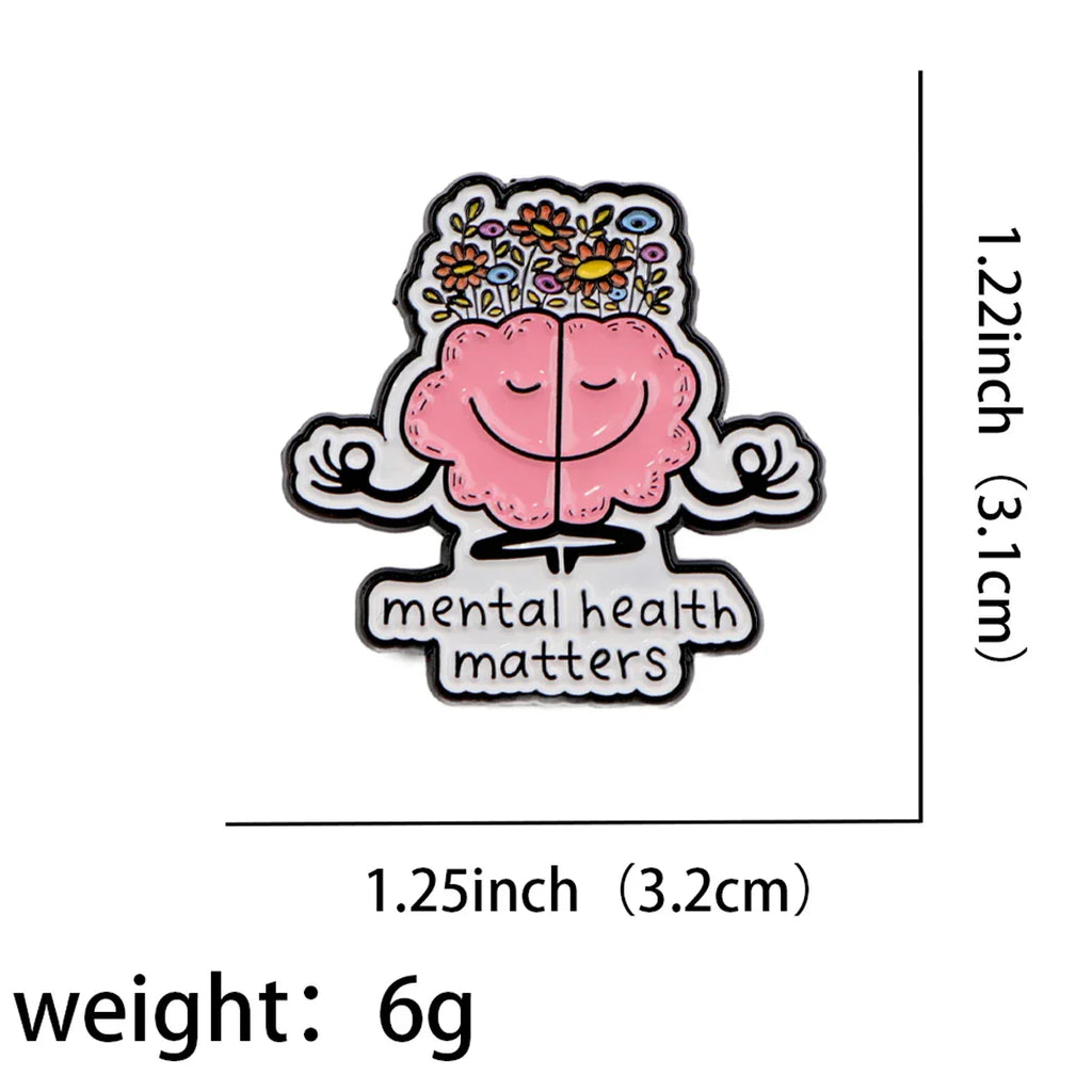 Mental Health Matters Brain Enamel Pin 1