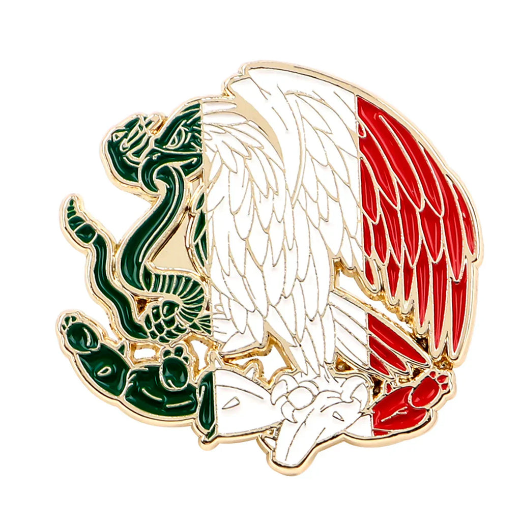 Mexican Flag Eagle Enamel Pin 1