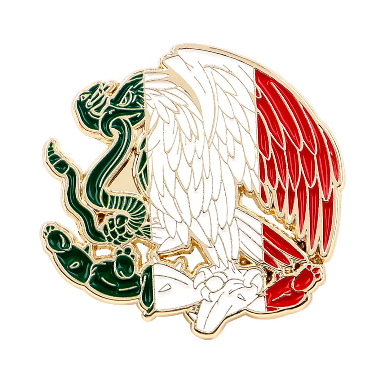 Mexican Flag Eagle Enamel Pin 1