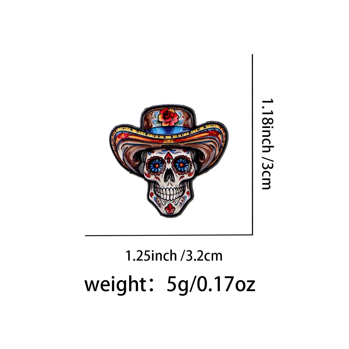 Mexican Skull Enamel Pin Halloween Brooch Pines Lapel Pins Badge on Backpack Clothing Accessories Fashion Jewelry Party