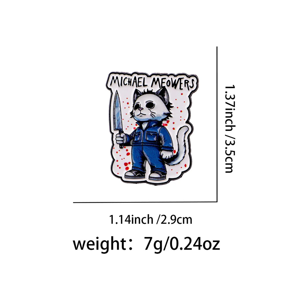 Michael Myers Cat Pin - 1