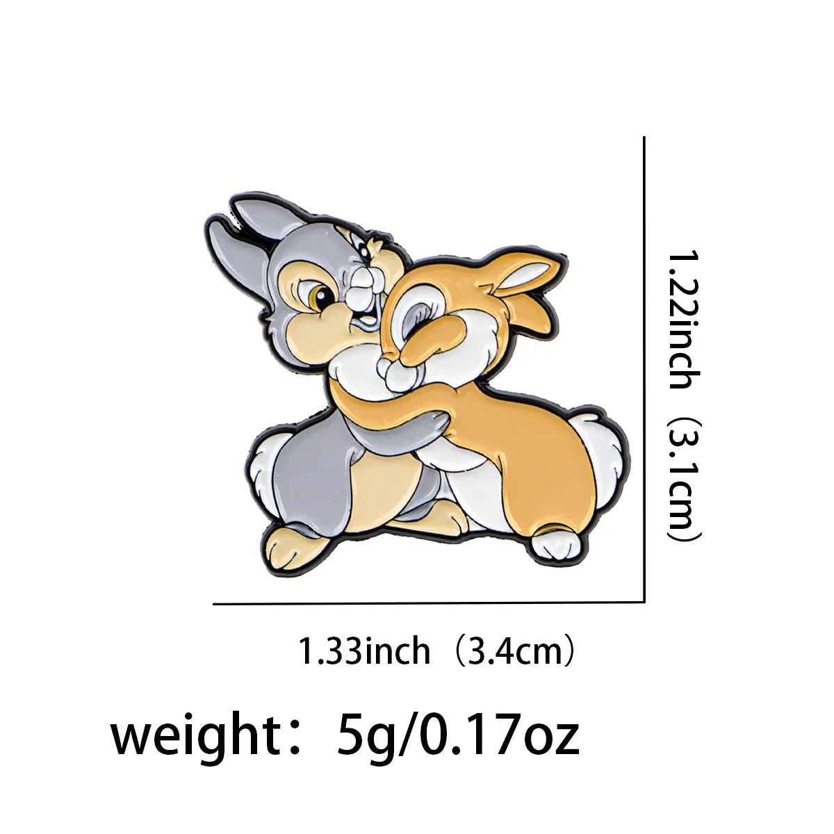 Miss Bunny & Thumper Enamel Pin 1