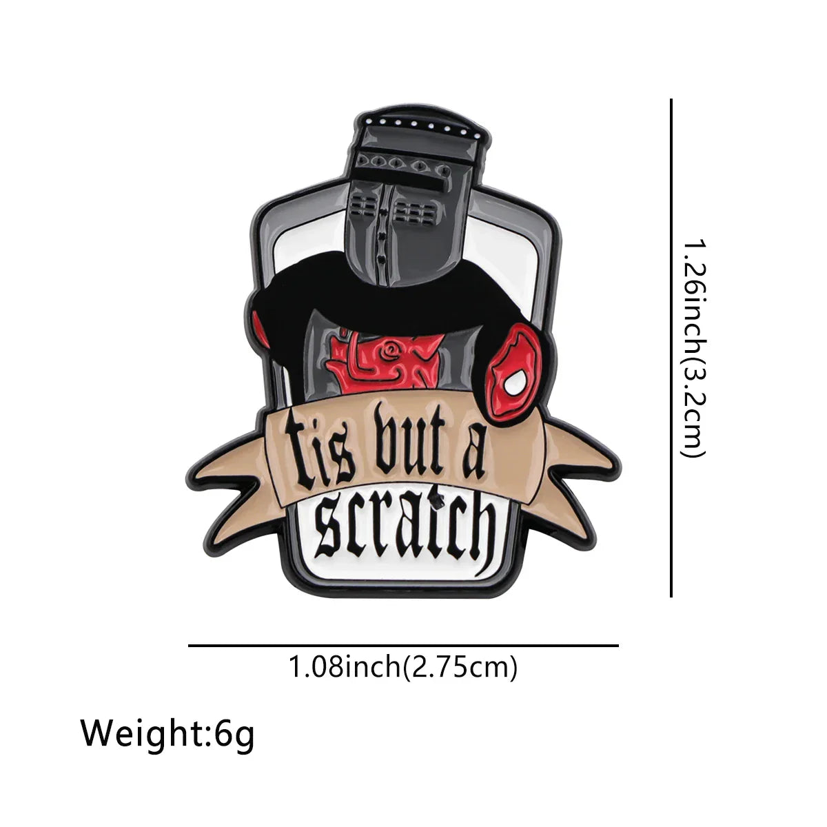Monty Python The Black Knight ’Tis But A Scratch’ Enamel Pin 1