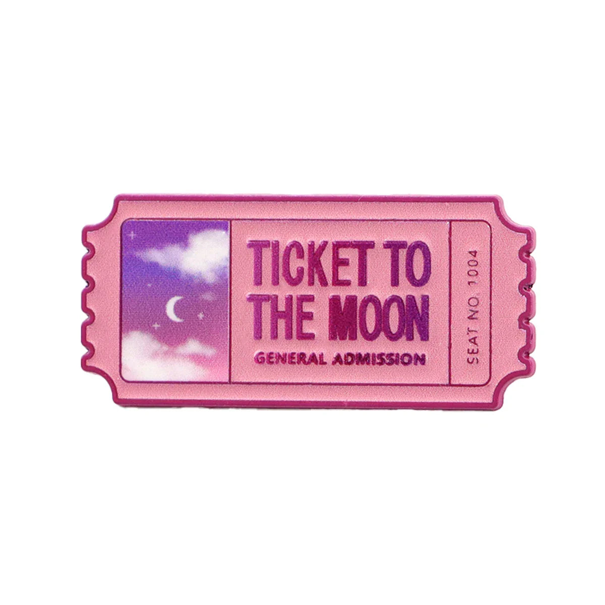 Moon Ticket Lapel Pins for Backpacks Kawaii Brooches for Women Enamel Pin Fashion Jewelry Accessories Friends Gift - 1