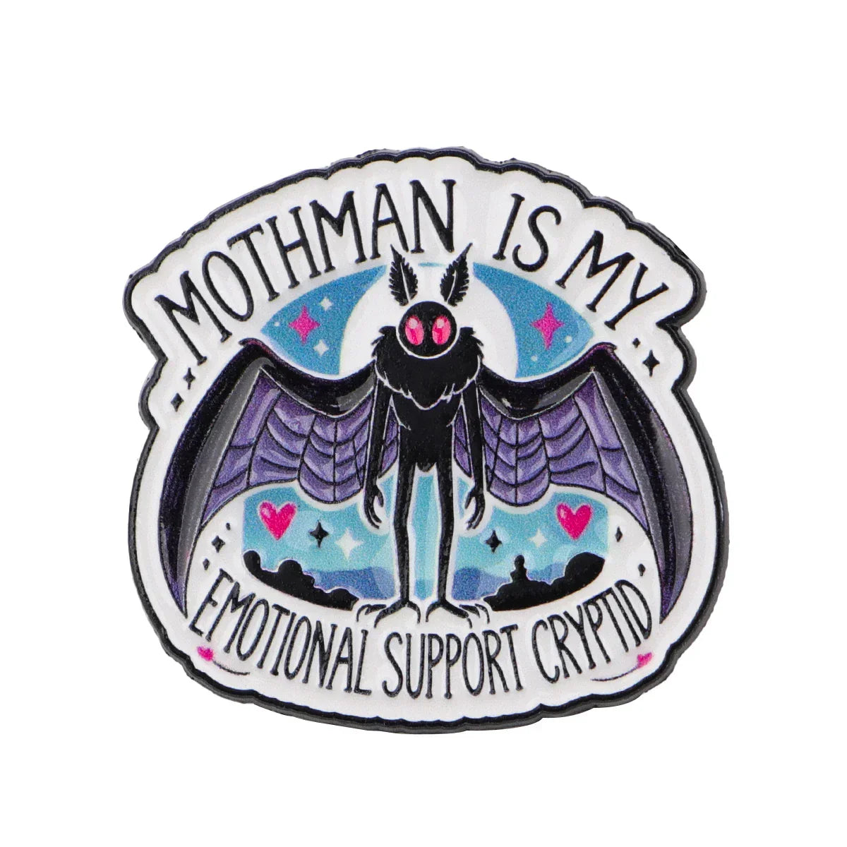 MOTHMAN IS MY Enamel Pin Halloween Brooch Pines Lapel Pins Badge on Backpack Clothing Accessories Funny Jewelry Friends