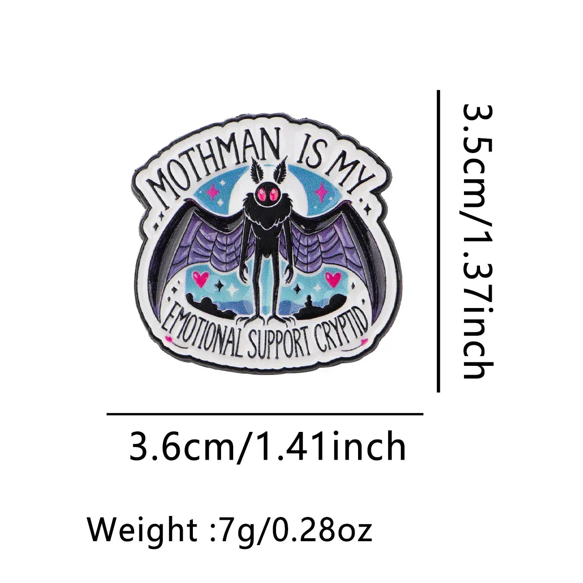 MOTHMAN IS MY Enamel Pin Halloween Brooch Pines Lapel Pins Badge on Backpack Clothing Accessories Funny Jewelry Friends