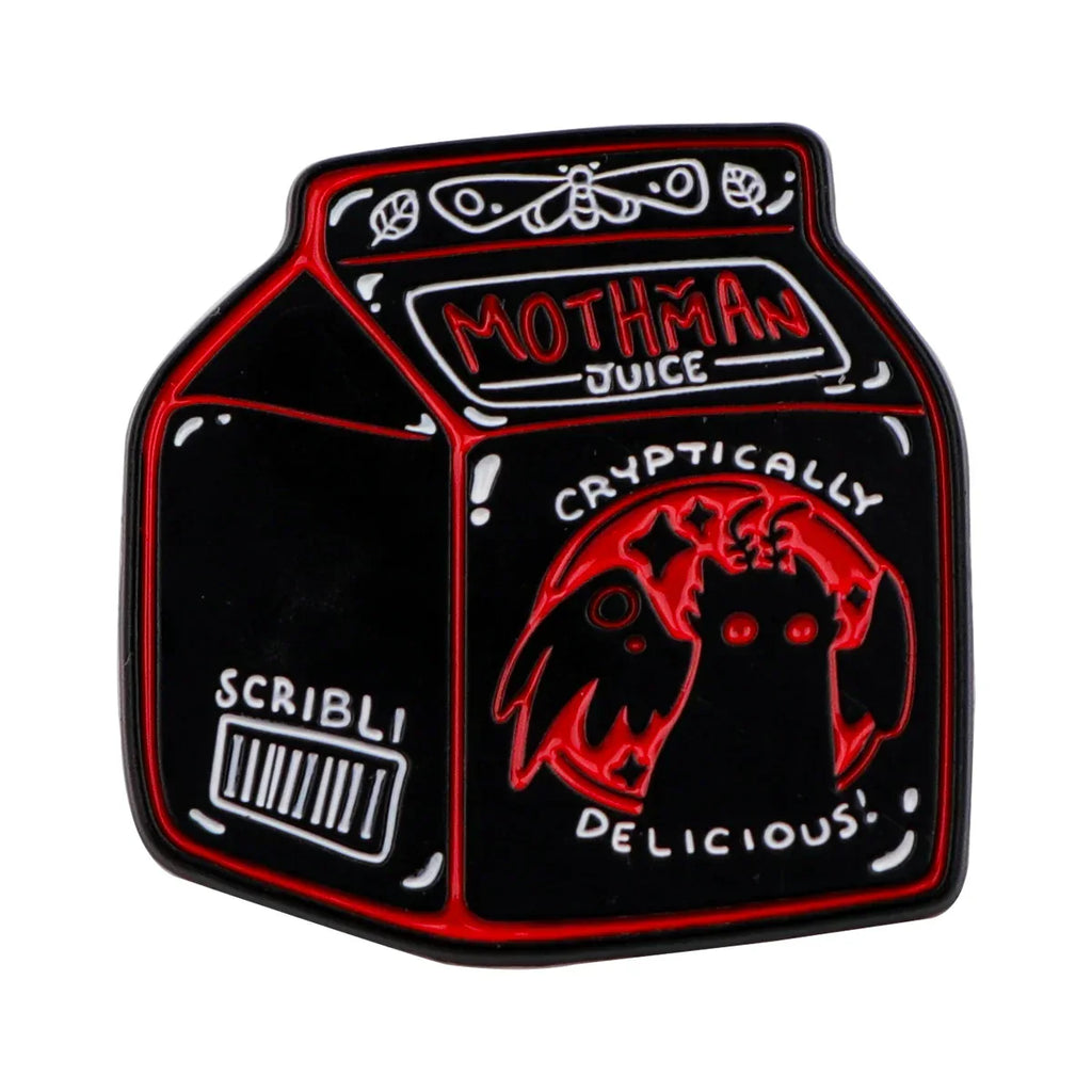 Mothman Juice Box Spooky Enamel Pin 1