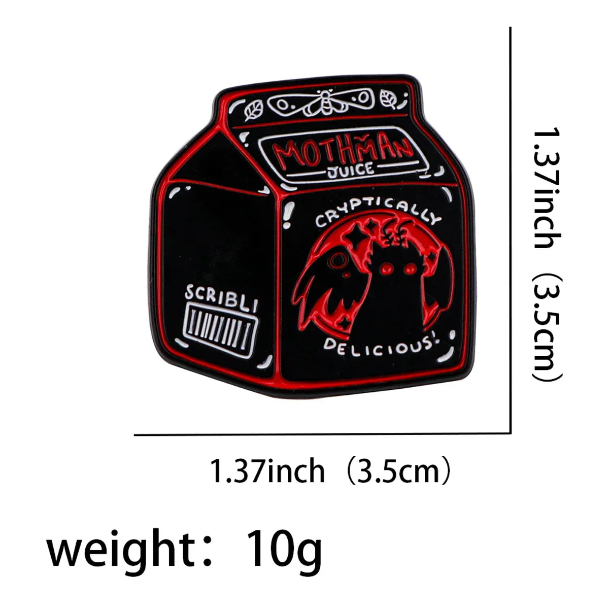 Mothman Juice Box Spooky Enamel Pin 1