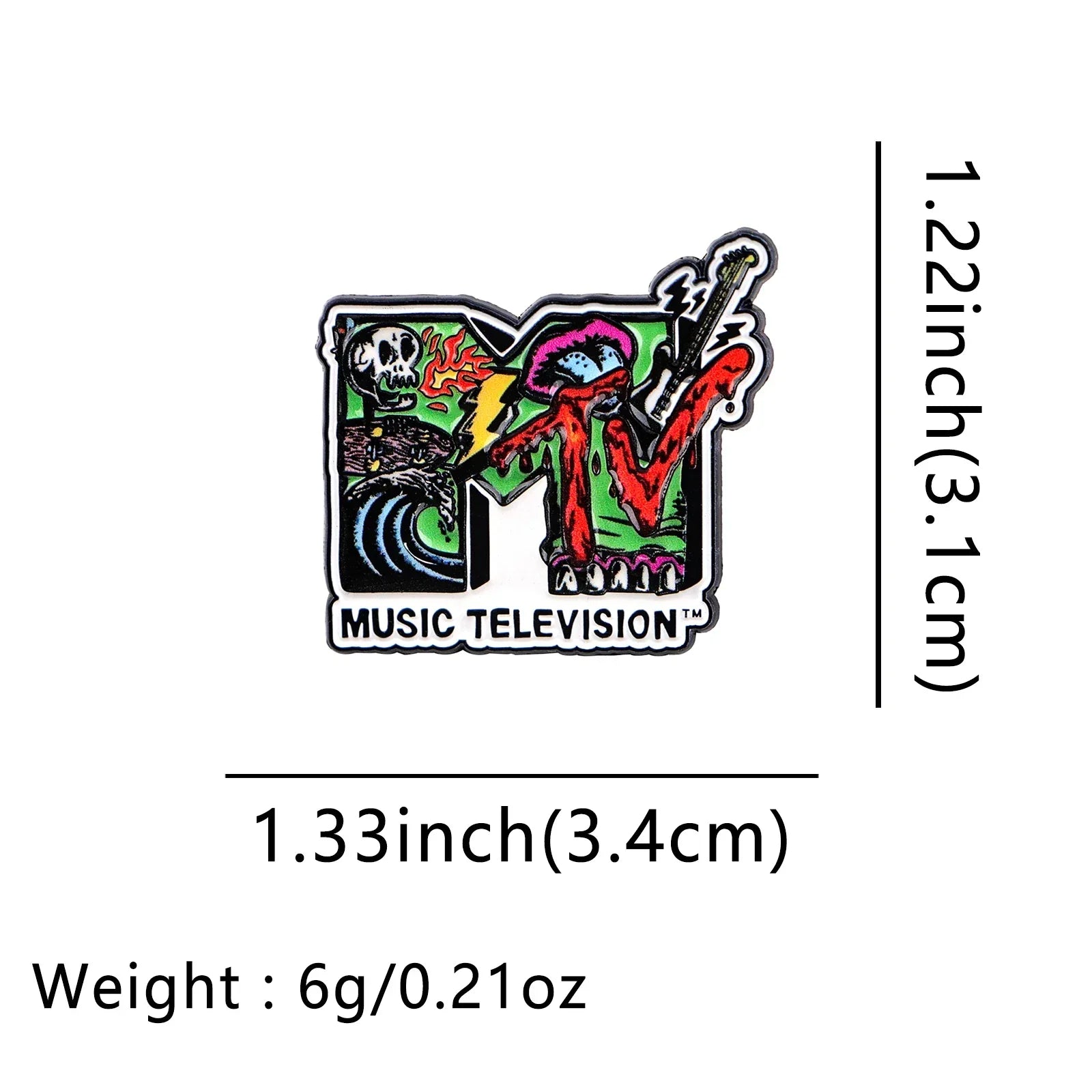 MTV Retro Enamel Pin 1