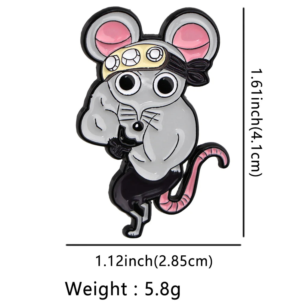 Muscle Mouse Enamel Pin 1
