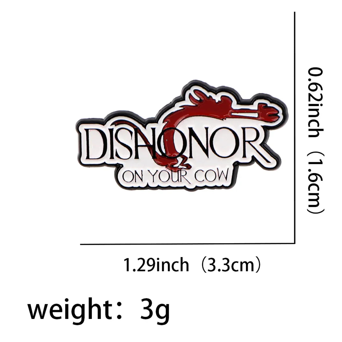 Mushu Dishonor on Your Cow Enamel Pin 1 / MULTI