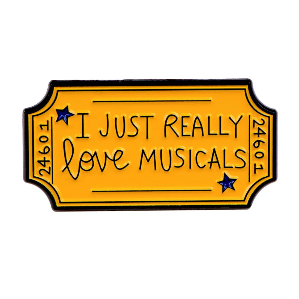Music Ticket ’I Just Really Love Musicals’ Enamel Pin 1