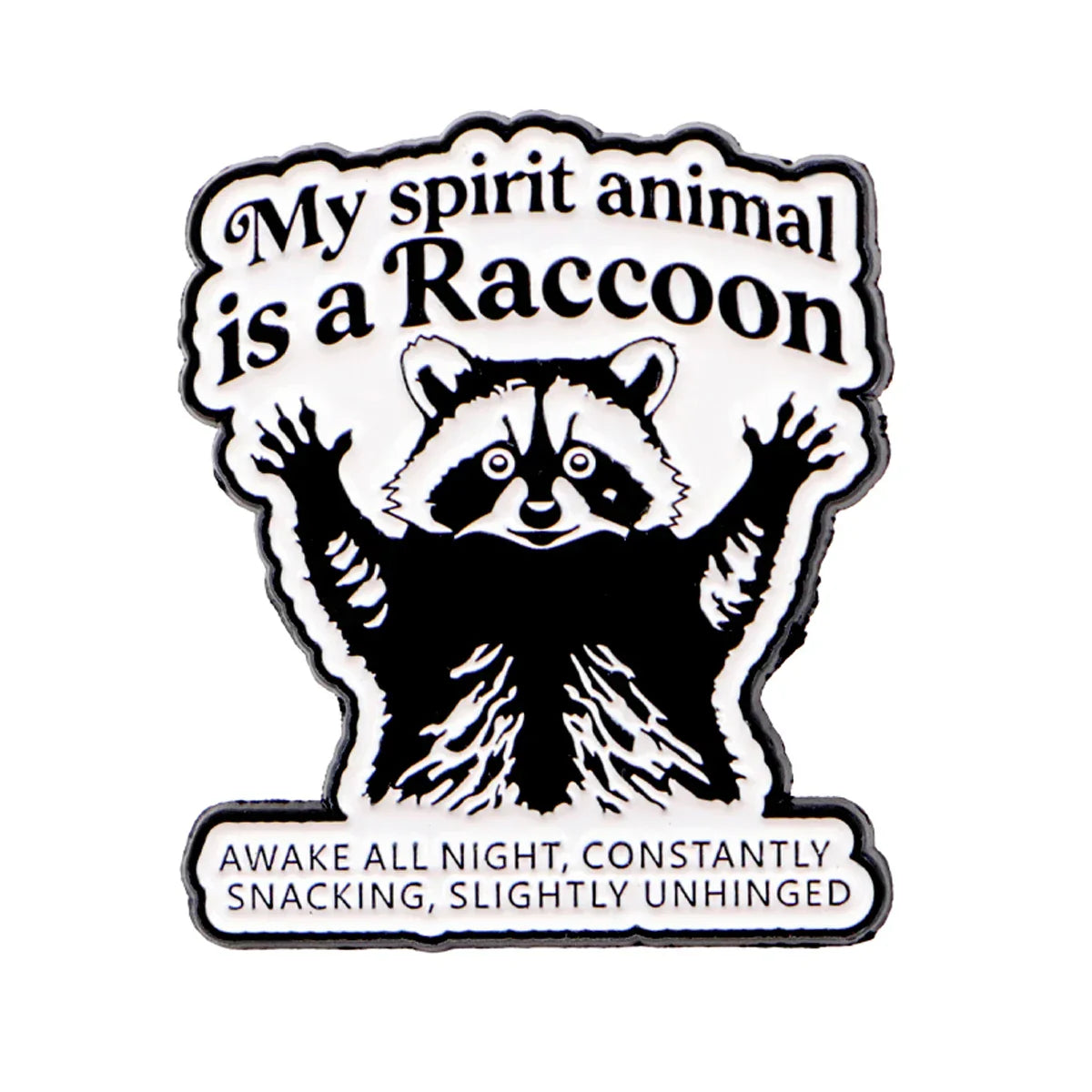 Cartoon Raccoon Spirit Animal Enamel Pin Brooches Lapel Pins Badge on Backpack Clothing Accessories Animal Jewelry